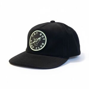 Fat Boy Surf Club Shaka Fork Corduroy SnapBack Hat Black OSFM Logo